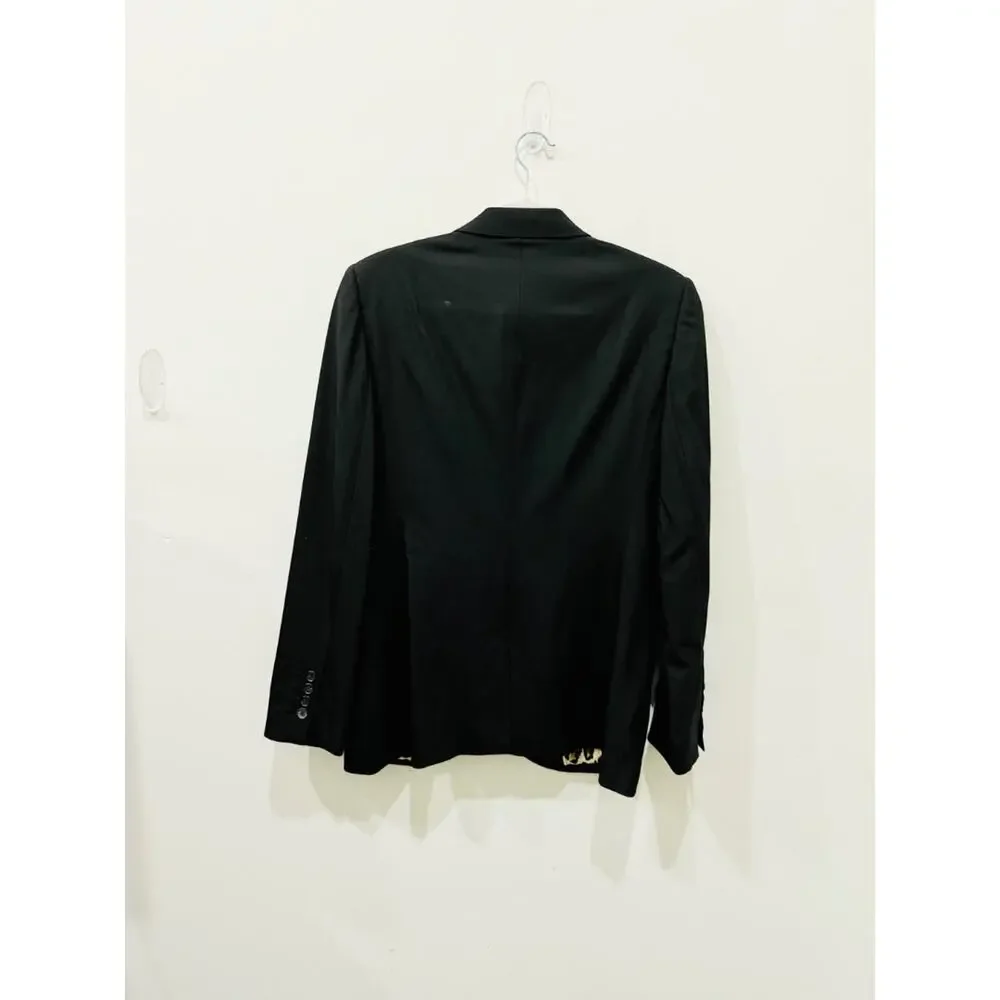 Dolce & Gabbana Turlington Virgin Wool Single-Breasted Blazer Black 46 IT/US 10 - Picture 4 of 6
